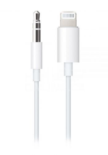كابل  ايفون 1.2 متر من ابل Apple MXK22ZM-A Lightning To 3.5 mm Audio Cable- White