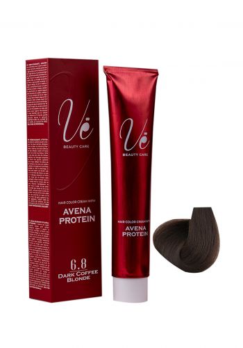صبغة شعر مع اوكسجين لون اشقر قهوائي غامق رقم ( 6.8 ) من في Ve Hair Color 6.8 Dark Cooffe Blonde