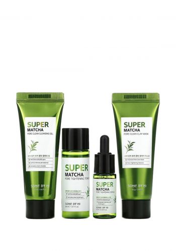 مجموعة سوبر ماتشا للعناية بمسام البشرة 4 قطع من سوم باي مي Some By Mi Super Matcha Facial Care Kit 