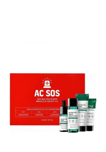 سيت علاج حب الشباب 4 قطع من سوم باي مي الكورية Some By Mi Aha-Bha-Pha 30 Days Miracle AC S.O.S Kit