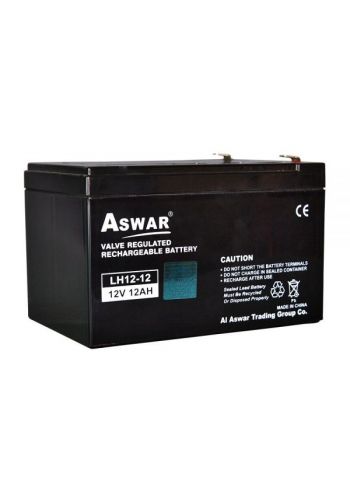 بطارية قابلة لأعادة الشحن 12 أمبير من أسوار Aswar AS-12V/12AH Valve Regulated Rechargeable Battery