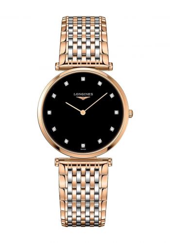 ساعة يد نسائية باللون الفضي والروز كولد من لونجين Longines (l47091577) Women's Watch 