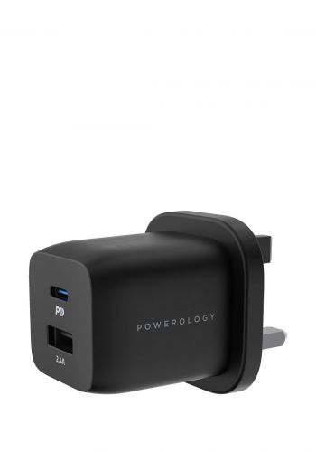 شاحن جداري 35 واط  Powerology Ultra Quick Charge with GaN Technologies