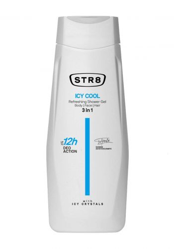 غسول للرجال متعدد الاستخدام 400 مل من اس تي ارStr8 Icy Cool 3 In 1 Body, Face & Hair Shower Gel For Men