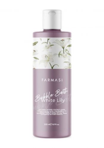 رغوة استحمام مبيضة للجسم بزهرة الزنبق 500 مل من فارمسي Farmasi Bubble Bath White Lily