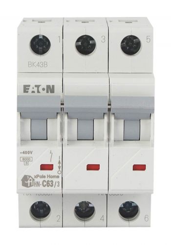 Eaton HN-C63/3-HX Circuit Breaker 63A قاطع تيار الكهرباء ثلاثي (جوزة)