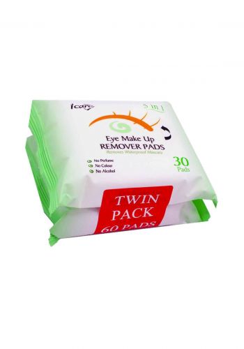 Icare (210421B178) Eye Make Up Remove Pads 30 Pack - Twin Pack مناديل مبللة