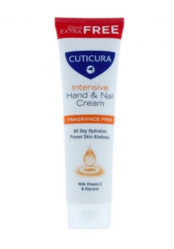 Cuticura Intensive Hand & Nail Cream Fragrance Free  75ml كريم مرطب لليدين والاظافر