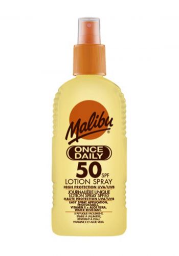 Malibu (19338) Once Daily Sun Lotion Spray (Spf50) 200ml بخاخ واقٍ من الشمس