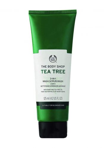 The Body Shop Tea Tree 3-In-1 Wash Scrub Mask 125ml قناع مقشر للبشرة
