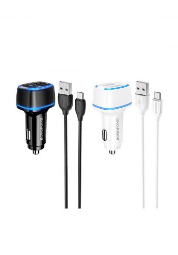 Borofone BZ14 Car Charger With USB-Micro Cable شاحن موبايل للسيارة