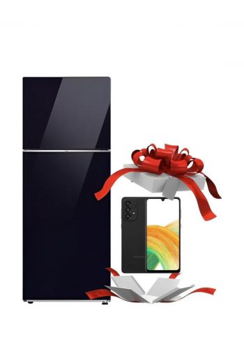 ثلاجة بابين 476 لتر مع هدية جهاز كالاكسي A33 من سامسونج Samsung RT47CB664422ME Bespoke Top Mount Freezer Refrigerator with Galaxy A33 128GB - 8GB