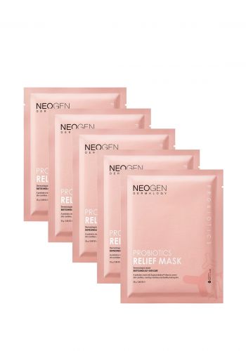 بكج قناع ورقي لتهدئة البشرة 5 قطع من نيوجين Neogen Dermalogy Probiotics Relief Mask