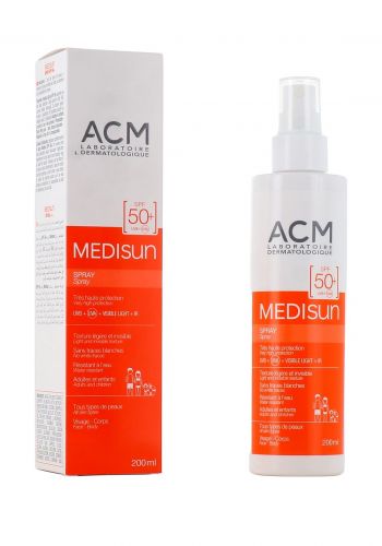 بخاخ واقي شمسي لجميع انواع البشرة  200 مل من اي سي ام ACM Medisun Spray Solaire Invisible 
