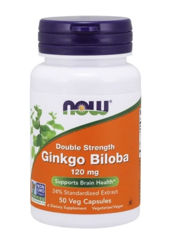 مكمل غذائي 50 كبسولة من ناو Now Double Strength Ginkgo Biloba