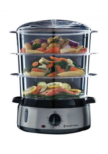 قدر طهي كهربائي بالبخار 9 لتر 800 واط من روسيل هوبس Russell Hobbs 19270 Food Steamer
