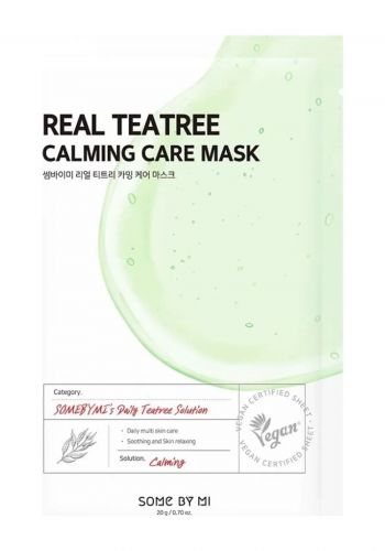 ماسك للوجه بالشاي للعناية بالبشرة 20 غم من سوم باي مي Some By Mi Real Tea Tree Calming Care Mask