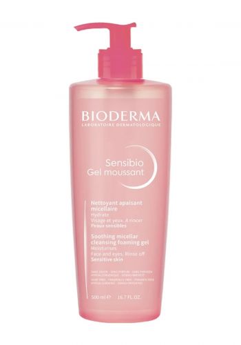 غسول وجه للبشرة الحساسة 500 مل من بايوديرما Bioderma Sensibio Foaming Skin Cleansing Gel
