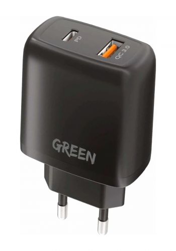 شاحن جداري   Green Lion Dual USB Port Wall Charger PD+QC3.0 