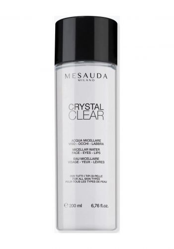 ماء ميسيلار لتنظيف الوجه و ازالة المكياج للبشرة الحساسة 200 مل من ميساودا ميلانو Mesauda Milano Crystal Clear Acqua Micellare