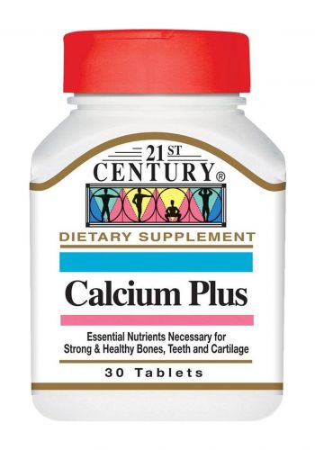 مكمل غذائي 30 قرص من 21 سنشري  21st Century Calcium Plus Dietary Supplement