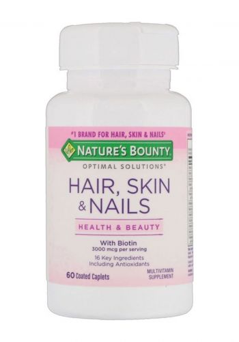 فيتامينات للشعر والبشرة والاظافر 60 كبسولة من نيتشرز باونتي  Nature's Bounty Hair Skin & Nails Multivitamin Supplement