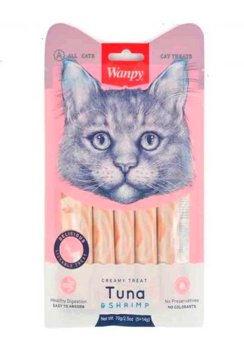 مغلف مكافئات كريمي للقطط ( 5* 14 غم ) من وآن بي  Wanpy cat treat