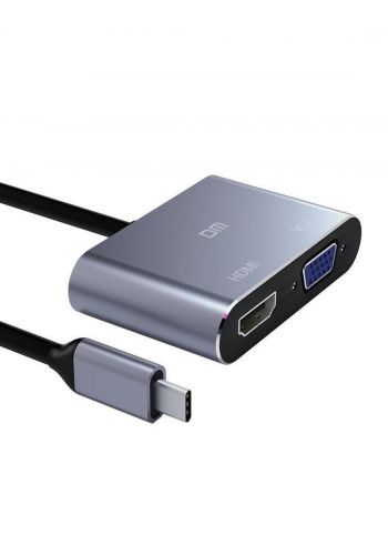 تحويلة - DM CHB016 Type-C to HDMI+VGA Adapter 
