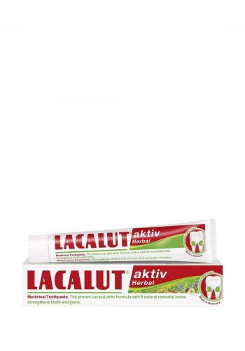 معجون اسنان بالاعشاب 75 مل من لاكالوت Lacalut Aktiv Herbal Toothpaste