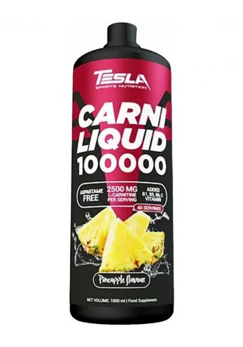 مكمل غذائي بنكهة الأناناس 1000 مل من تيسلا Tesla Carni Liquid 100000 Food Supplement - Pineapple