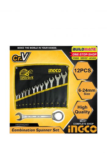 سيت سبانة 12 قطعة من انجيكو Ingco IHKSPA62401 spanner set