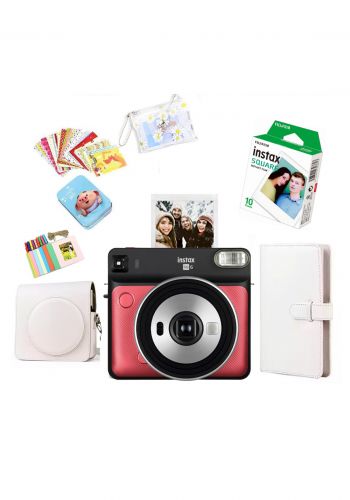كاميرا فورية صغيرة مع هدايا من فوجي فيلم Fujifilm Instax SQ6 Camera