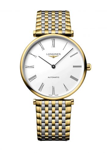 ساعة يد نسائية باللون  الذهبي والفضي من لونجين Longines (L49182117) Women's Watch 