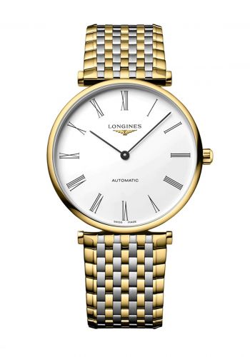 ساعة يد نسائية باللون  الذهبي والفضي من لونجين Longines (L49182117) Women's Watch 