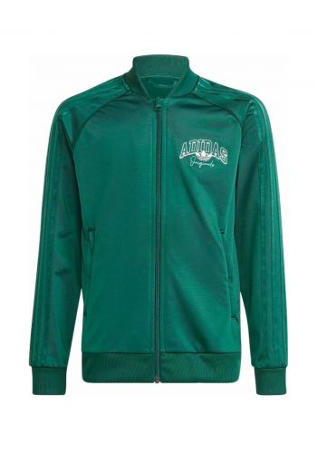 سويتر مناسب لكلا الجنسين اخضر اللون من اديداس Adidas Collegiate Graphic Pack SST Track Top
