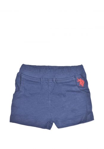 شورت أطفال نيلي اللون من US Polo