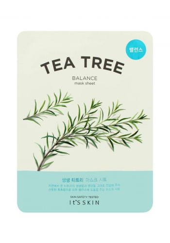 قناع مضاد لالتهاب البشرة بخلاصة زيت شجرة الشاي 20 غرام من إتس سكن It's skin The Fresh Mask Sheet - Tea Tree
