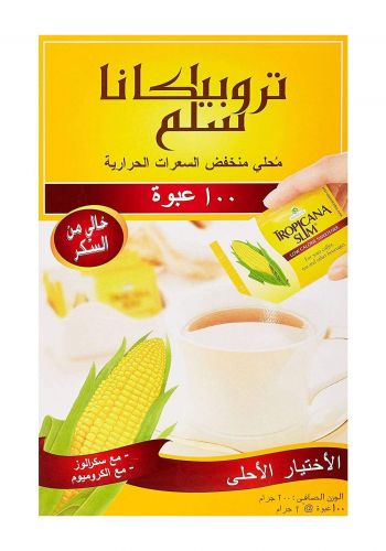 محلي قليل السعرات الحرارية 100 مغلف * 2 غم من تروبيكانا سلم Tropicana Slim Low Calorie Sweetener
