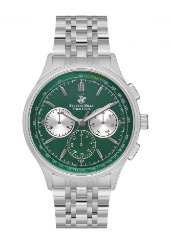 ساعة يد رجالية باللون الفضي من بيفرلي هيلز بولو كلوب Beverly Hills Polo Club BP3556X.370 Men's Wrist Watch