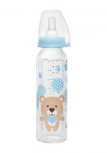 رضاعة زجاجية للاطفال 250 مل  من نيب الالمانية Nip Glass Baby Bottle +0m  