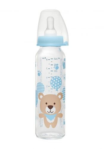 رضاعة زجاجية للاطفال 250 مل  من نيب الالمانية Nip Glass Baby Bottle +0m  
