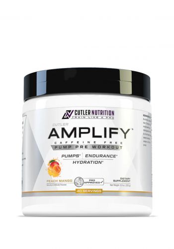 Cutler Amplify Pump Pre Workout Food Supplement مكمل غذائي لتعزيز طاقة الجسم بدون كافيين 252 غرام من كاتلر