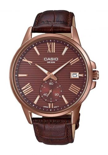 ساعة يد رجالية باللون البني من كاسيو Casio MTP-EX100RL-5A Men's Wrist Watch