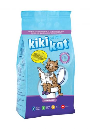 رمل للقطط بعطر اللافندر 5 لتر من كيكي كات Kiki Kat Cat Litter Lavender Fields