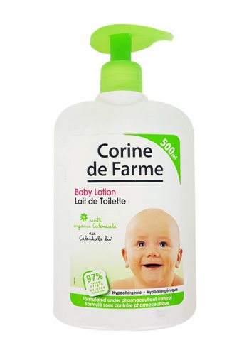 لوشن الجسم والشعر للأطفال 250 مل من كورين Corine De Farme Baby Lotion Natural