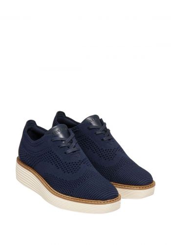 حذاء نسائي باللون النيلي من كول هان Cole Haan WoMen's ØriginalGrand Platform Wingtip Oxford