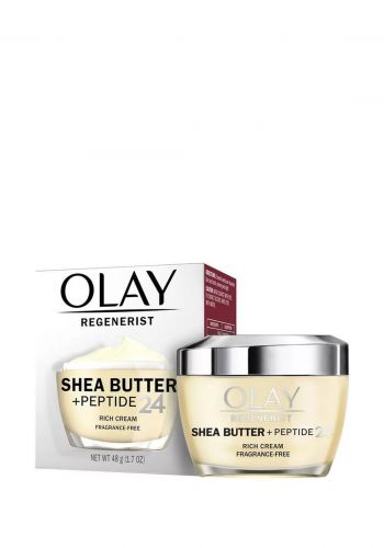 كريم مرطب للوجه بزبدة الشيا 48 غم من اولاي Olay Regenerist Shea Butter + Peptide 24 Rich Cream Face Moisturizer