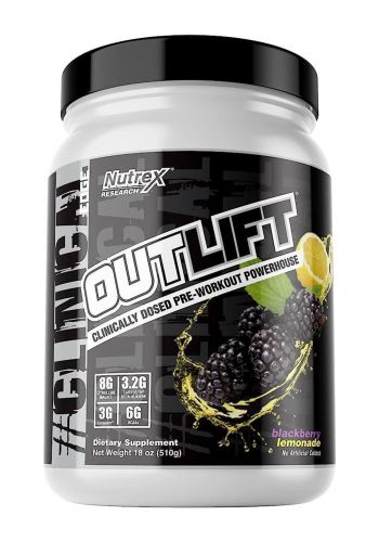 مشروب الطاقة قبل التمرين بنكهة التوت والليمون 510 غم من نوتركس ريسيرج Nutrex Research Outlift Pre Workout