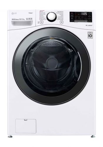 غسالة ومجففة ملابس 20 كغم من ال جي LG WDV2102WRV 2IN1 Front Washer & Dryer  With Steam 