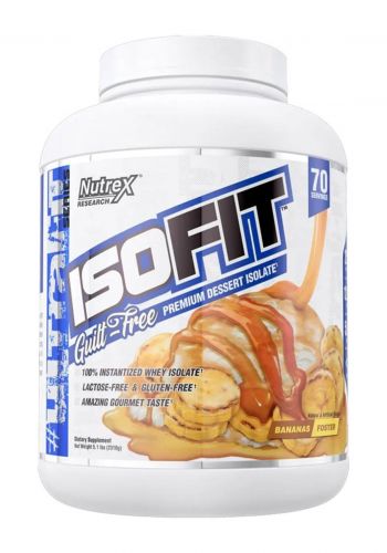 بروتين 2.3 كغم بنكهة الموز من نوتركس ريسيرج Nutrex Research ISOFIT Whey Protein Isolate Powder